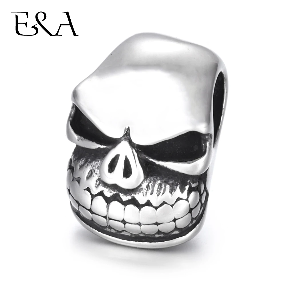 Stainless Steel Beads Skull Blacken 5mm Hole Metal European Bead for DIY Men Bracelet Making Supplies Handmade Jewelry Findings
Stainless Steel Beads Skull Blacken 5mm Hole Metal European Bead for DIY Men Bracelet Making Supplies Handmade Jewelry Findings