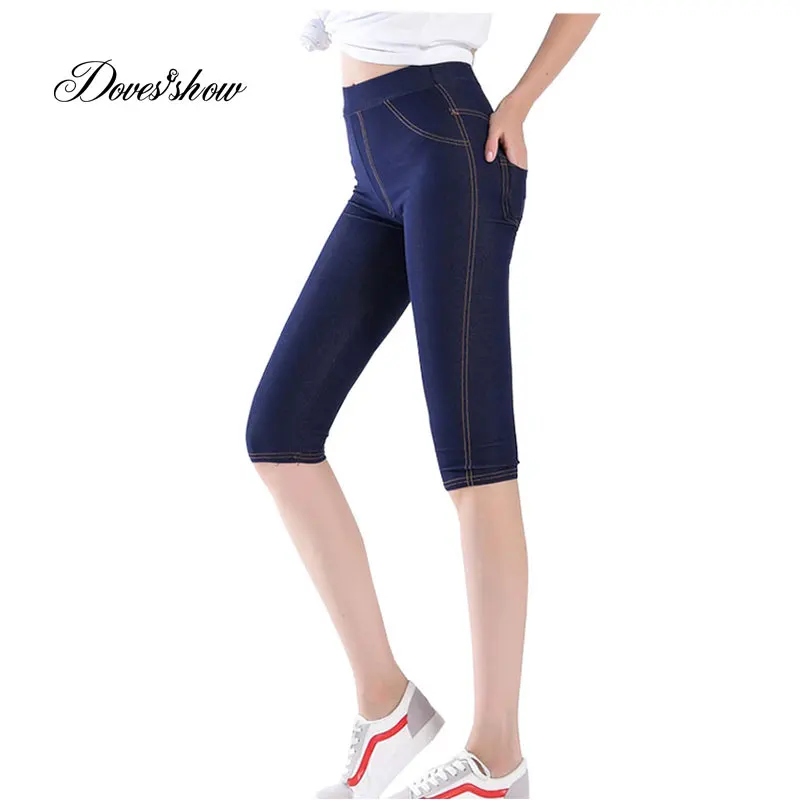 2018 эластичные повседневные женские обтягивающие джинсы-капри из искусственной джинсовой ткани, большие размеры, облегающие брюки до серед... 
2018 эластичные повседневные женские обтягивающие джинсы-капри из искусственной джинсовой ткани, большие размеры, облегающие брюки до серед...