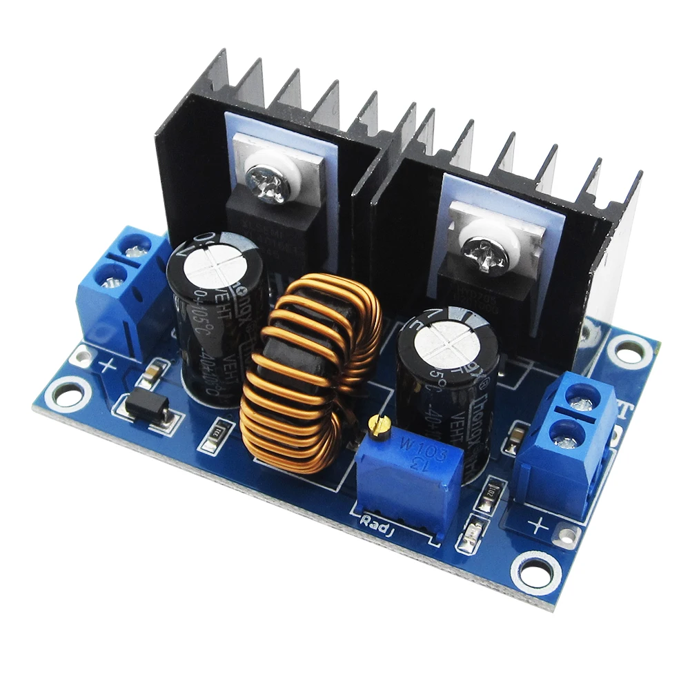 XL4016 PWM Регулируемый понижающий модуль платы 4-36 в до 1,25-36 в, максимальный понижающий преобразователь 8A 200 Вт, источник питания
XL4016 PWM Регулируемый понижающий модуль платы 4-36 в до 1,25-36 в, максимальный понижающий преобразователь 8A 200 Вт, источник питания