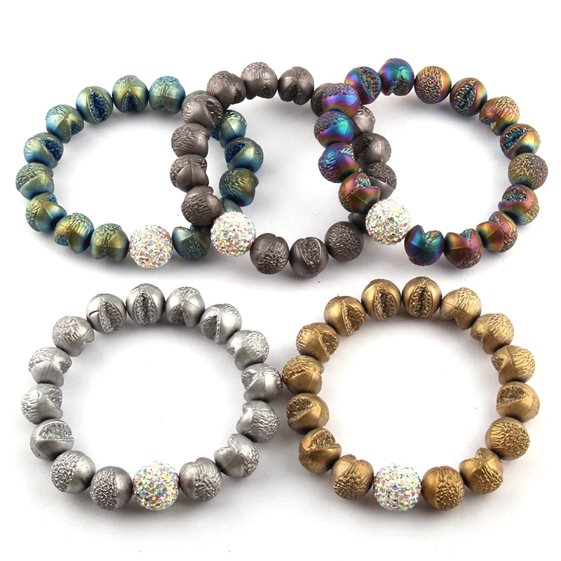 Free Shipping Beautiful Energy Bracelets Fashion Opening Stones AB Handmake Paved Ball Bracelet | Украшения и аксессуары
