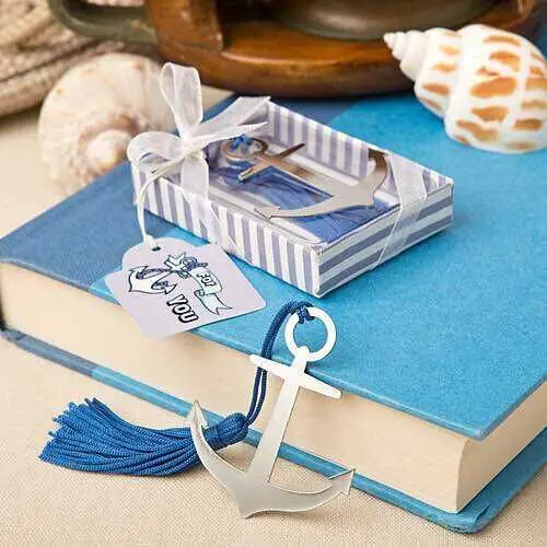 200pcs/lot Wedding Favors Baby Shower Gifts Anchor Bookmark With Blue Tassel DHL Fedex Free Shipping
200pcs/lot Wedding Favors Baby Shower Gifts Anchor Bookmark With Blue Tassel DHL Fedex Free Shipping