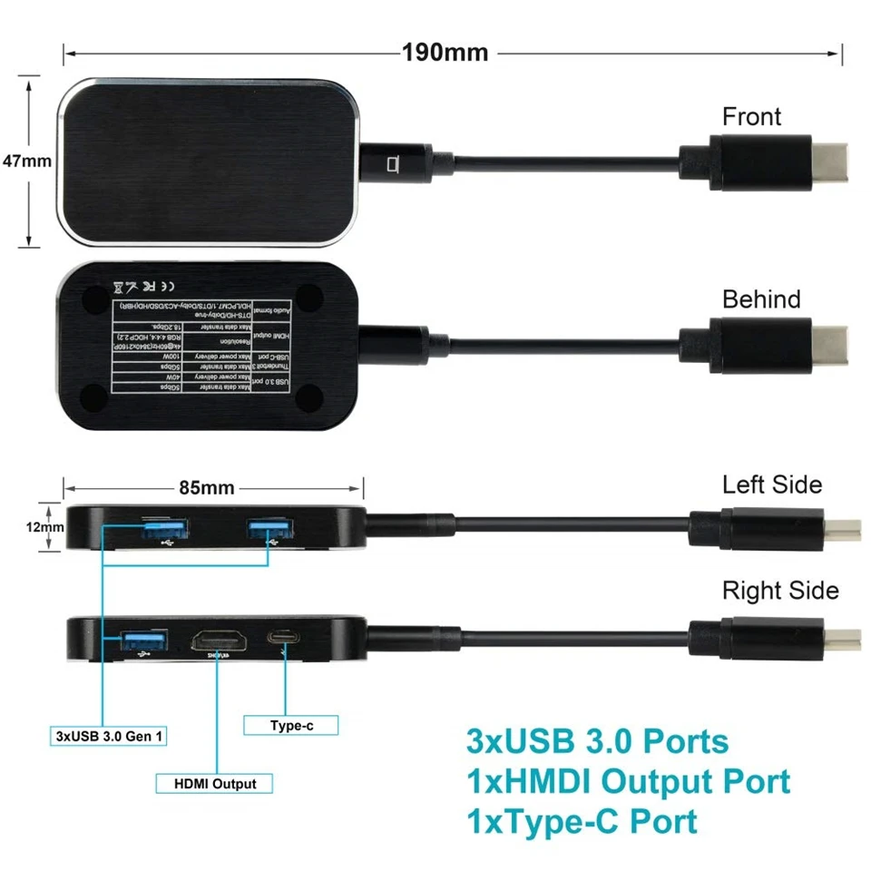 USB 3.1 Type C to HDMI HUB Adapter 4Kx2K@60Hz USB 3.0 Thunderbolt 3 Type-C USB C HUB Adapter for MacBook Pro Samsung Galaxy S9
USB 3.1 Type C to HDMI HUB Adapter 4Kx2K@60Hz USB 3.0 Thunderbolt 3 Type-C USB C HUB Adapter for MacBook Pro Samsung Galaxy S9