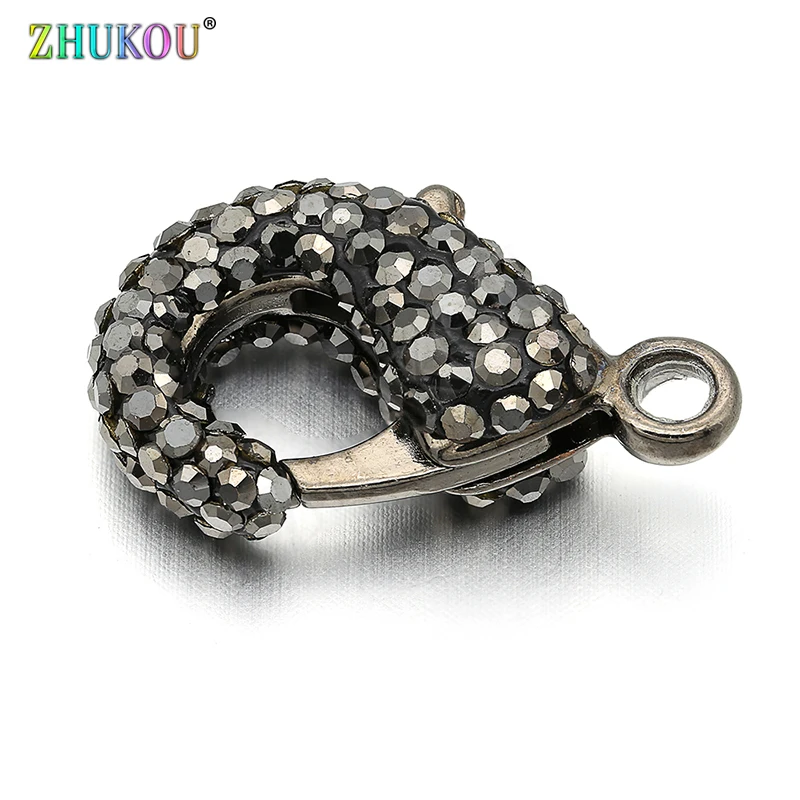 15*25mm Brass Cubic Zirconia Gunmetal Lobster Clasps Hooks Diy Jewelry Findings Accessories, Hole: 2.5mm, Model: VK46
15*25mm Brass Cubic Zirconia Gunmetal Lobster Clasps Hooks Diy Jewelry Findings Accessories, Hole: 2.5mm, Model: VK46