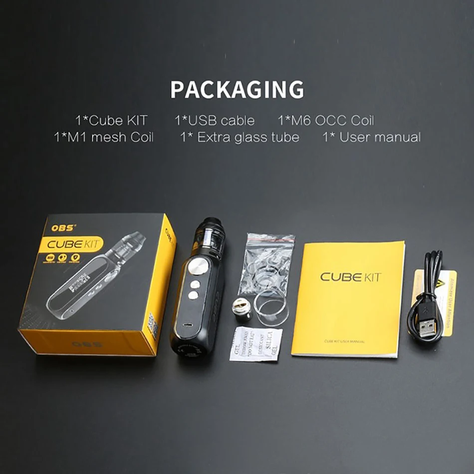 Original OBS cubes kit 80w Starter Kit Built-in 3000mAh battery OBS Cubic vape mod 4 ml tank 0.96 inch vaporizer vs cuboid mini
Original OBS cubes kit 80w Starter Kit Built-in 3000mAh battery OBS Cubic vape mod 4 ml tank 0.96 inch vaporizer vs cuboid mini