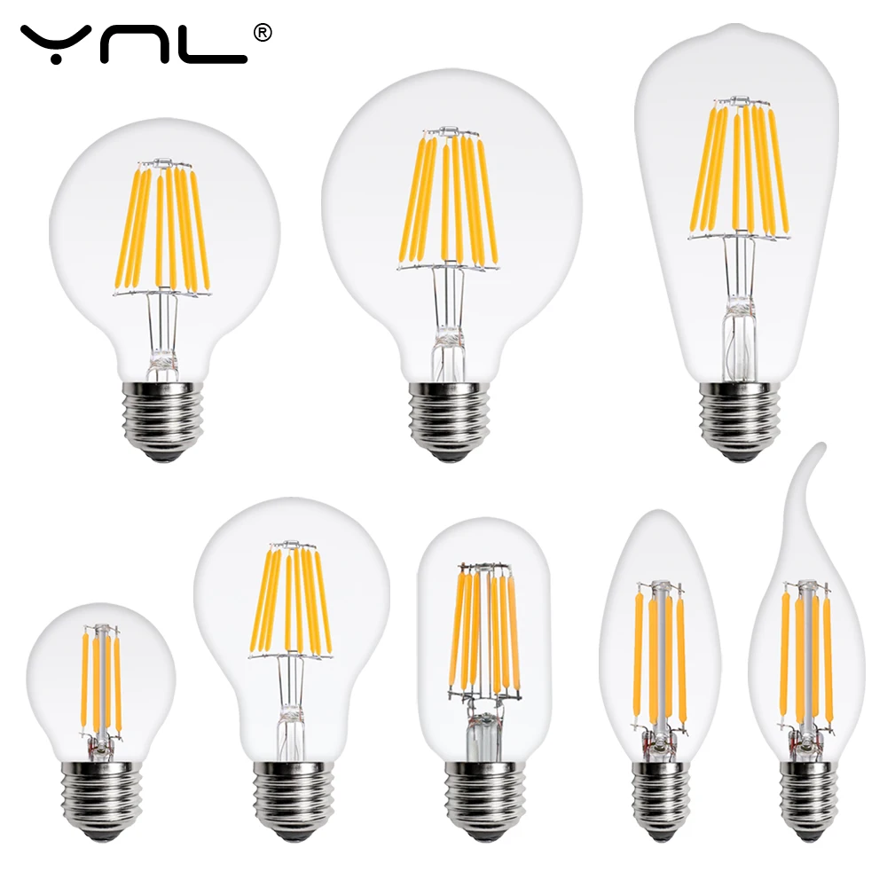 LED Light Bulb E27 E14 4W 6W 8W 220V Retro Lamp Vintage Candle Light Globe Ball Led Filament Bulb Bombillas LED Edison Bulb
LED Light Bulb E27 E14 4W 6W 8W 220V Retro Lamp Vintage Candle Light Globe Ball Led Filament Bulb Bombillas LED Edison Bulb