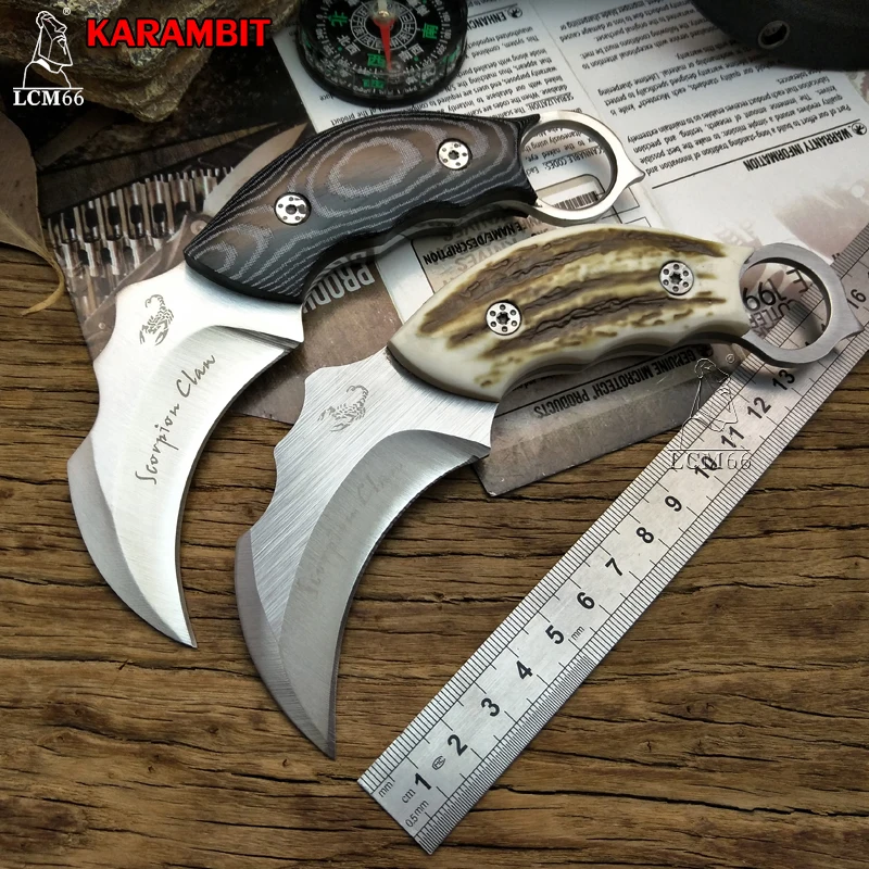 

LCM66 scorpion karambit tactical claw knife outdoor camping jungle survival battle Fixed blade hunting knives self defense