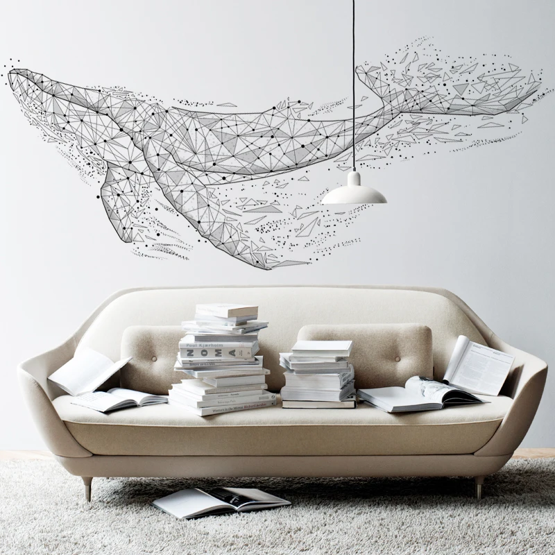 65*150cm Black Whale Living Room Decoration Wall Sticker Creative Abstract Sofa Background Living Room Decals Poster
65*150cm Black Whale Living Room Decoration Wall Sticker Creative Abstract Sofa Background Living Room Decals Poster