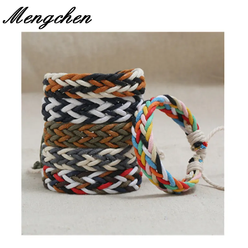 10Pcs/Dozen New Handmade Woven Multilayer Colorful Wax Line Couples Hand Rope Ethnic Bracelet Wristband Men Bangles For Women
10Pcs/Dozen New Handmade Woven Multilayer Colorful Wax Line Couples Hand Rope Ethnic Bracelet Wristband Men Bangles For Women