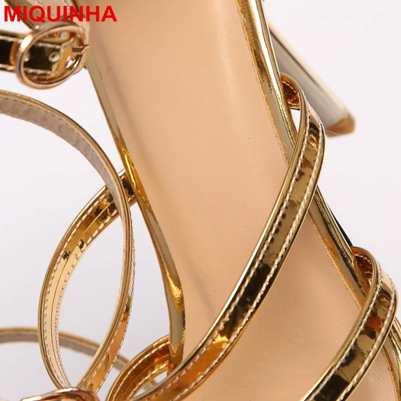 MIQUINHA Peep Toe Narrow Band Design Women Summer Boots Metallic Color High Heel Shoes Dress Party Runway Shoes Mujer Sandalia
MIQUINHA Peep Toe Narrow Band Design Women Summer Boots Metallic Color High Heel Shoes Dress Party Runway Shoes Mujer Sandalia