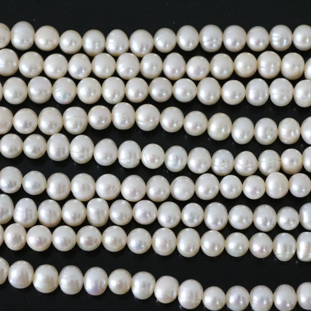 Fashion white natural freshwater cultured pearl loose beads 7-8mm nearround diy fashion women jewelry making 15inch B1328
Fashion white natural freshwater cultured pearl loose beads 7-8mm nearround diy fashion women jewelry making 15inch B1328