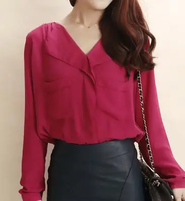 Vine red chiffon blouses women 2019 autumn long sleeve loose shirts big size women tops casual brand V neck free shipping
Vine red chiffon blouses women 2019 autumn long sleeve loose shirts big size women tops casual brand V neck free shipping
