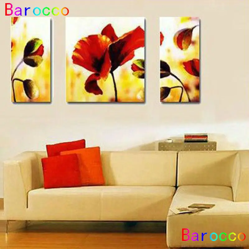 100% hand painted 3 panel canvas art modern abstract oil painting home decoration red flower pictures on the wall no framed
100% hand painted 3 panel canvas art modern abstract oil painting home decoration red flower pictures on the wall no framed