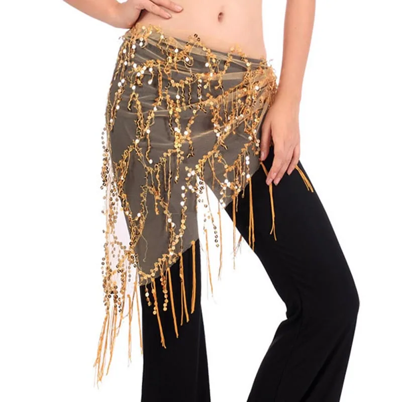 Женский сетчатый треугольный шарф для танца живота|hip scarf|belly dance wrapbelly hip scarf |