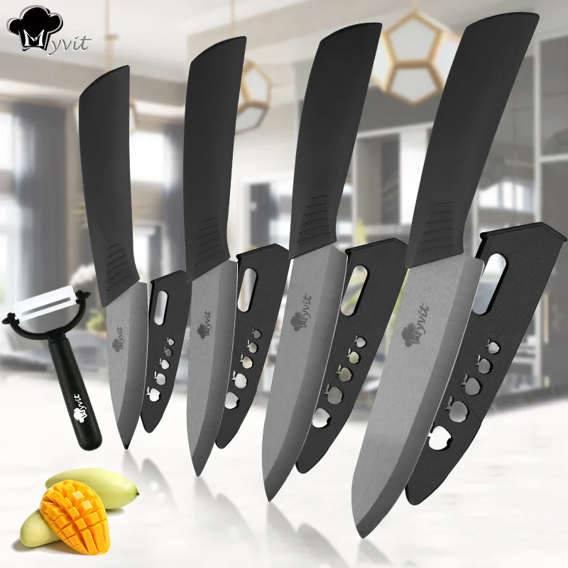 

Ceramic Knife 3" 4" 5" 6" inch Zirconia Japanese Knife Black Blade Kitchen Knives Paring Fruit Ceramic Chef Knives Cooking Set
