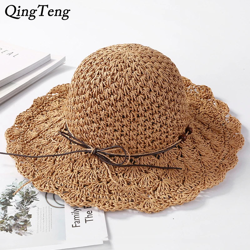 Summer Sunscreen Beach Hat Girl Hand-Woven Wide Brim Chapeau Femme Soft Collapsible Straw Hat Panama Travel Sun Visor
Summer Sunscreen Beach Hat Girl Hand-Woven Wide Brim Chapeau Femme Soft Collapsible Straw Hat Panama Travel Sun Visor