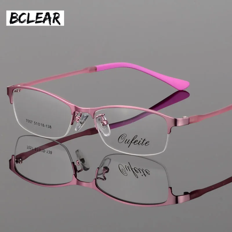BCLEAR New Arrival Women Metal Alloy Glasses Frame Ultra-light Frames Half Rim Optical Eyeglass Frame Colorful Eyewear TR Legs
BCLEAR New Arrival Women Metal Alloy Glasses Frame Ultra-light Frames Half Rim Optical Eyeglass Frame Colorful Eyewear TR Legs