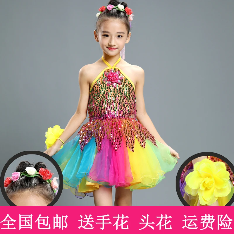 Children's princess skirt children's fluffy skirt girls modern dance costumes sequins colorful skirt choir clothing
Children's princess skirt children's fluffy skirt girls modern dance costumes sequins colorful skirt choir clothing