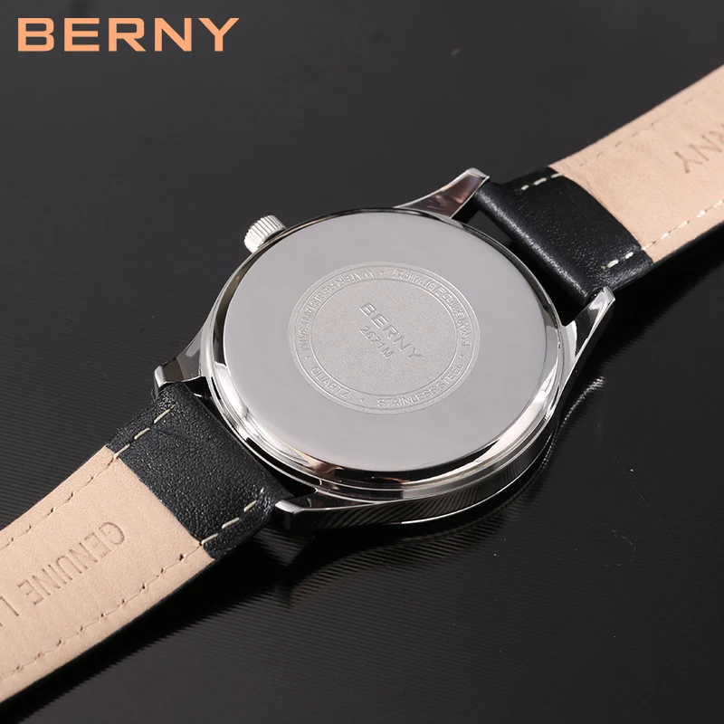Berny Мужские кварцевые часы мужские Модный Топ люксовый бренд Relogio Saat Montre Horloge Masculino
