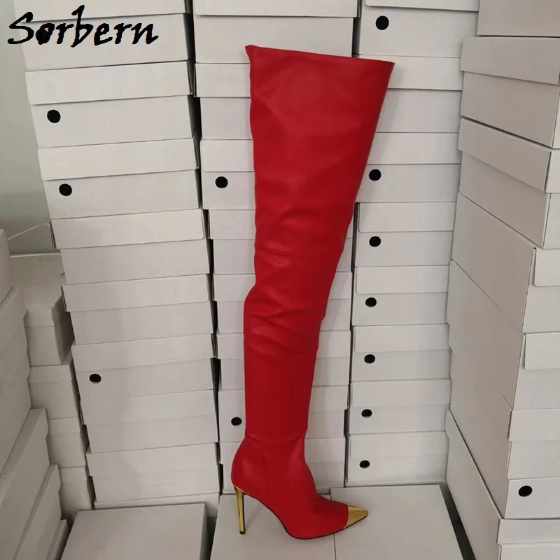 Sorbern Hot Style Pointed Toe Boots Over The Knee Mid Thigh High Boot For Women Stilettos 12Cm High Heels Custom Colors Big Size
Sorbern Hot Style Pointed Toe Boots Over The Knee Mid Thigh High Boot For Women Stilettos 12Cm High Heels Custom Colors Big Size