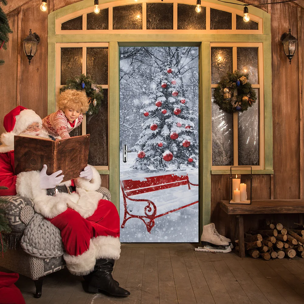 Merry Christmas Tree Decorative Door Stickers For Kids Room Bedroom 3D View Door Renew Decal New Year Self Adhesive Wallpaper
Merry Christmas Tree Decorative Door Stickers For Kids Room Bedroom 3D View Door Renew Decal New Year Self Adhesive Wallpaper
