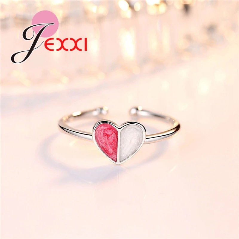 Vogue New Fashion Colorful Heart CZ Stone 925 Sterling Silver Resizable Ring For Lovely Woman Girls Banquet Accessories
Vogue New Fashion Colorful Heart CZ Stone 925 Sterling Silver Resizable Ring For Lovely Woman Girls Banquet Accessories