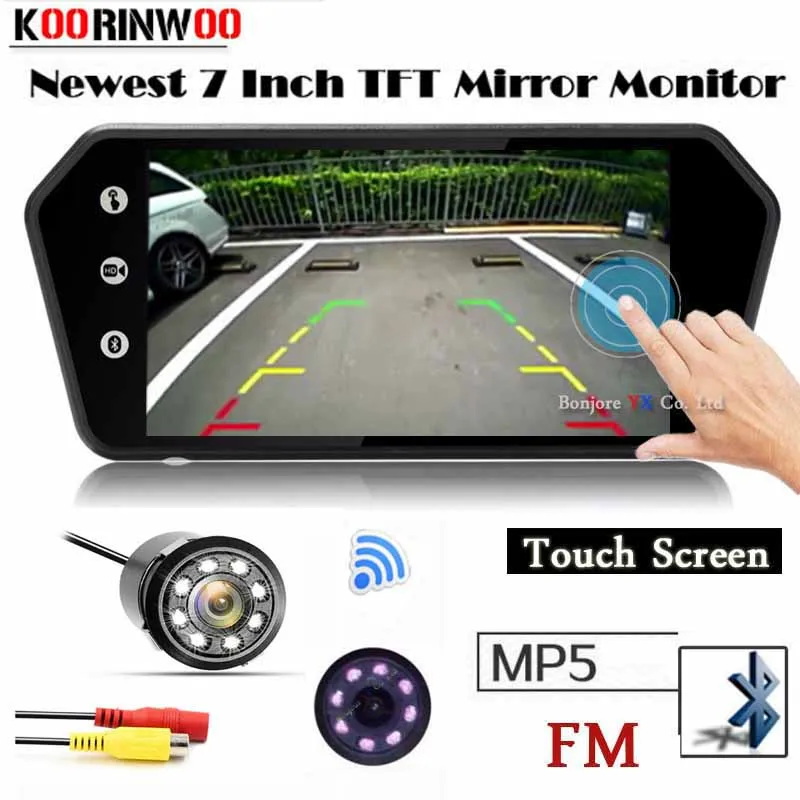 Автомобильный монитор Koorinwoo HD 1024*600 мультимедийный сенсорный экран зеркальный