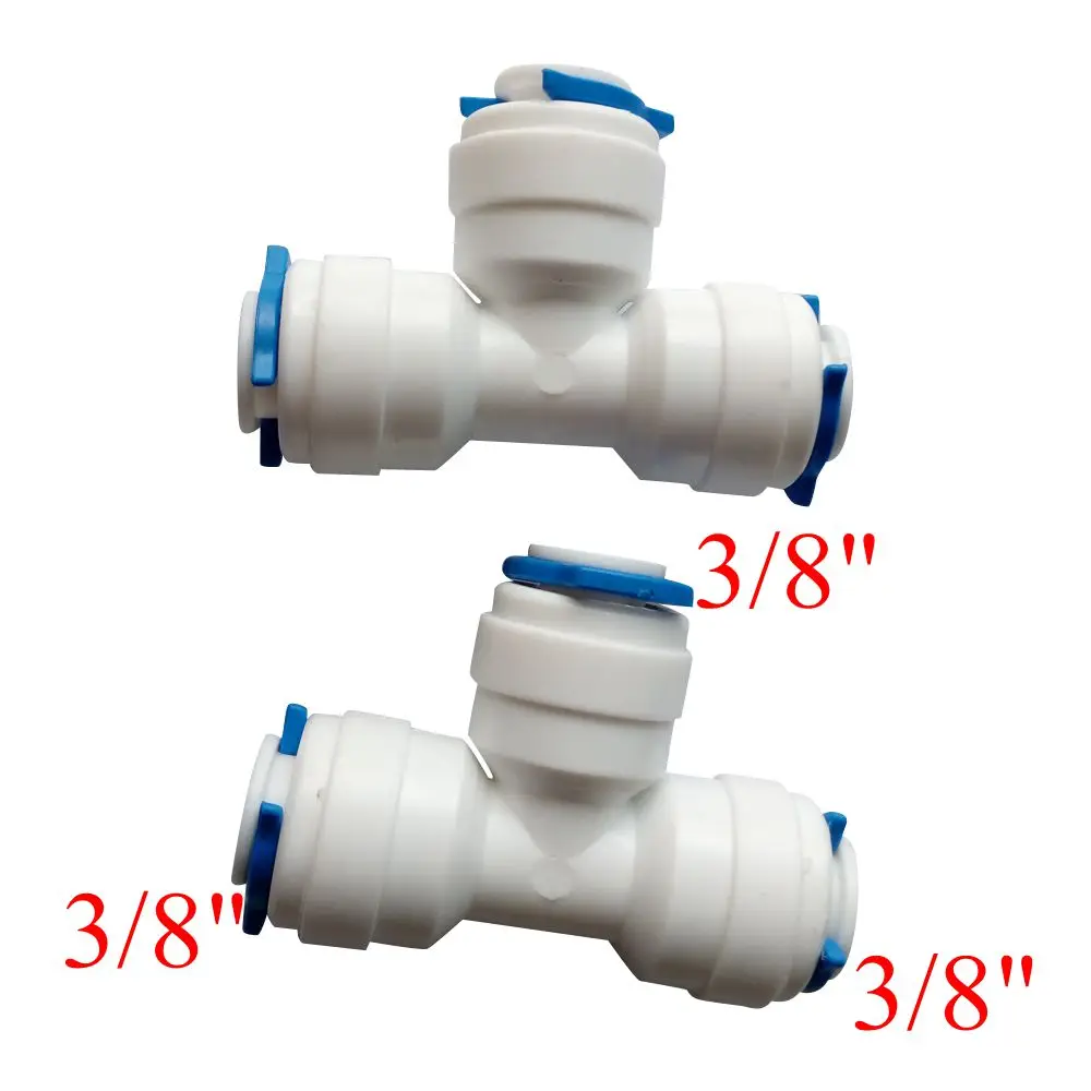 Pack of 2 3/8"OD Tube OD T Quick Connector Equal Tee Fitting RO Water Reverse Osmosis Aquarium System Connector ROUT-3-3-3
Pack of 2 3/8"OD Tube OD T Quick Connector Equal Tee Fitting RO Water Reverse Osmosis Aquarium System Connector ROUT-3-3-3