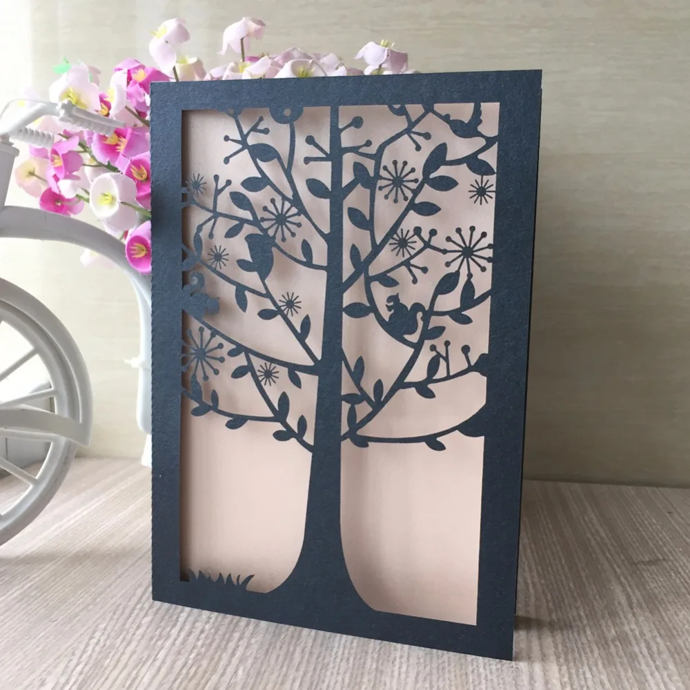 100psc Pearlized Paper elegant Tree Wedding Party decoration Invitation cover Card wishing well card Qj-137
100psc Pearlized Paper elegant Tree Wedding Party decoration Invitation cover Card wishing well card Qj-137
