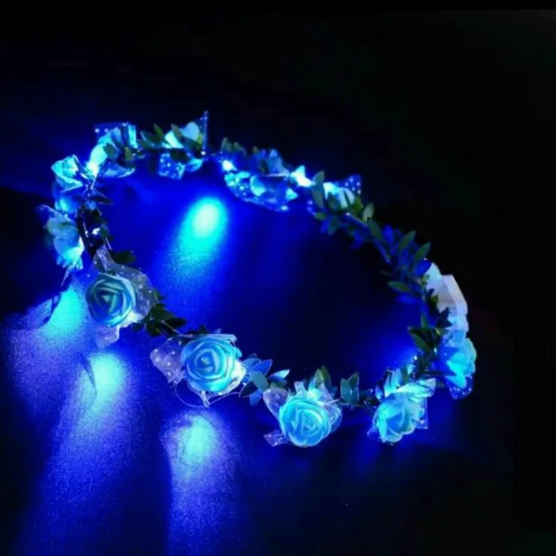 New Women Girl Glowing leds Flowers Headband Garland Flashing Floral Headwear Headdress Halloween Glow Party Supplies
New Women Girl Glowing leds Flowers Headband Garland Flashing Floral Headwear Headdress Halloween Glow Party Supplies