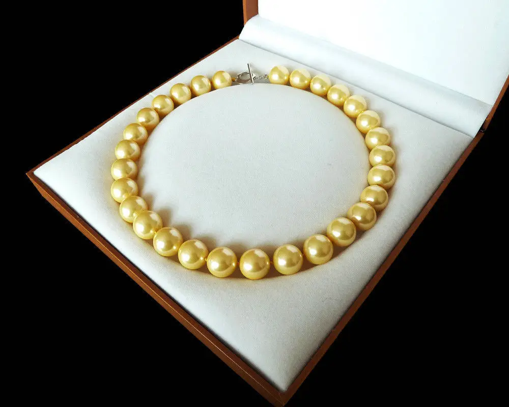 Fashion girl >Hot selling latest popular style AAA+ 14mm round luxury fashion yellow shell pearl necklace
Fashion girl >Hot selling latest popular style AAA+ 14mm round luxury fashion yellow shell pearl necklace