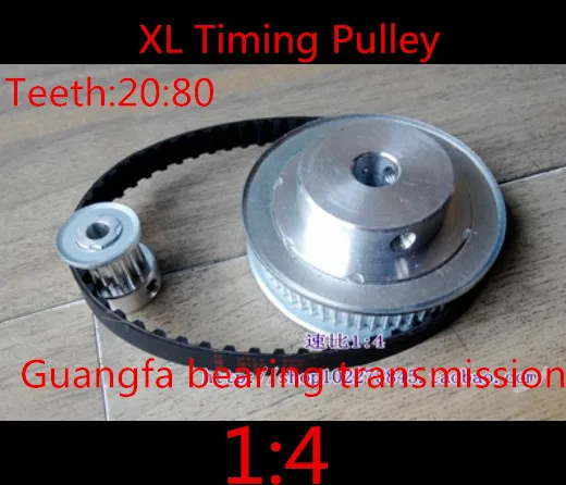 1 pair XL 4:1 or 1:4 Timing Pulleys 20 teeth and 80 teeth belt width 10mm CNC Engraving Machine Parts
1 pair XL 4:1 or 1:4 Timing Pulleys 20 teeth and 80 teeth belt width 10mm CNC Engraving Machine Parts