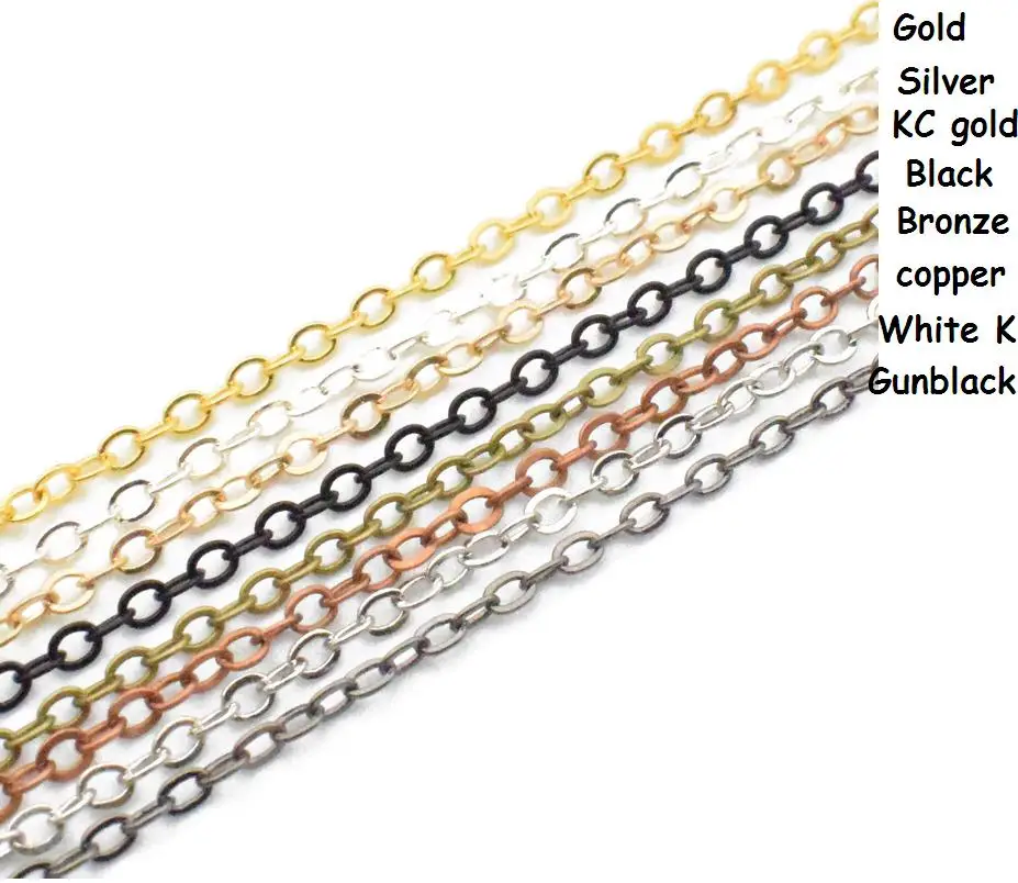 10m/lot Rhodium/Silver/Gold/Gunmetal/Antique Bronze Color Necklace Bracelet Chains Brass Bulk for DIY Jewelry Making Materials
10m/lot Rhodium/Silver/Gold/Gunmetal/Antique Bronze Color Necklace Bracelet Chains Brass Bulk for DIY Jewelry Making Materials