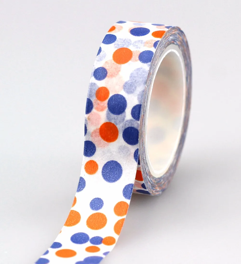 high quality 10pcs blue and orange polka dots washi tape DIY scrapbooking planner masking tape adhesive tape kawaii stationery 
high quality 10pcs blue and orange polka dots washi tape DIY scrapbooking planner masking tape adhesive tape kawaii stationery