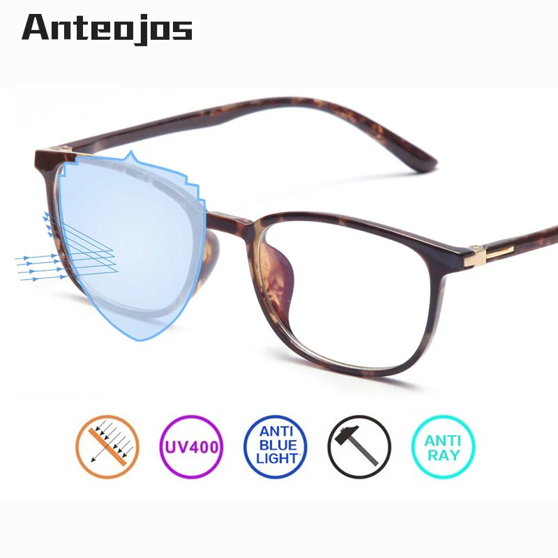 ANTEOJOS классические винтажные голубые световые блокирующие очки Квадратные