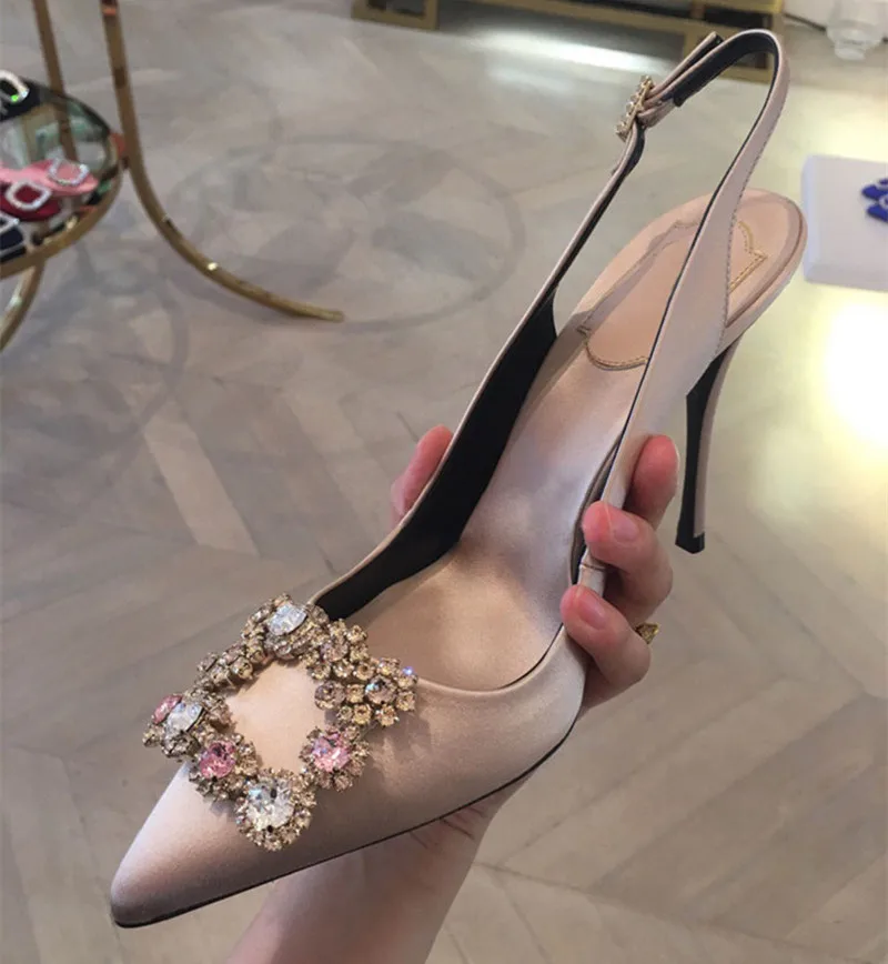 Kmeioo 2020 Hot Sale Jewel Shoes Woman Pointed Toe High Heels Back Strap Sandals Crystal Thin Heels Women Evening Wedding Shoes
Kmeioo 2020 Hot Sale Jewel Shoes Woman Pointed Toe High Heels Back Strap Sandals Crystal Thin Heels Women Evening Wedding Shoes