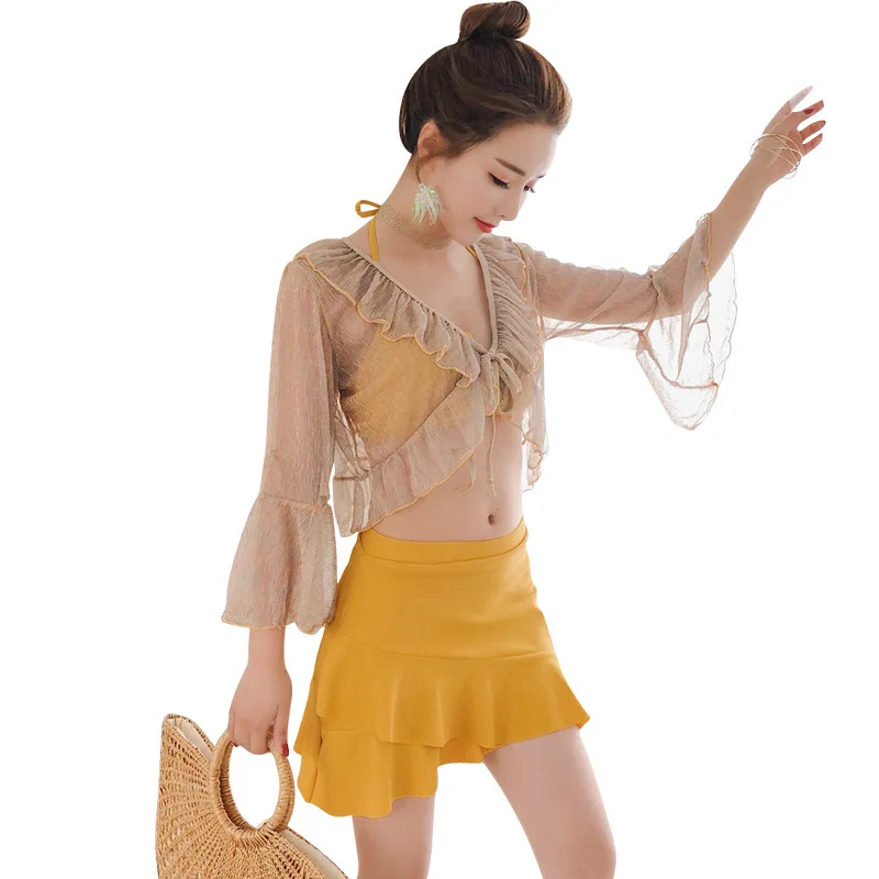 Swimwear Women Swimming Suit Gir Swimsuit Woman Two Piece Swimsuits Pieces 2019 Pure Chiffon Solid Polyester Swimwear For Women
Swimwear Women Swimming Suit Gir Swimsuit Woman Two Piece Swimsuits Pieces 2019 Pure Chiffon Solid Polyester Swimwear For Women