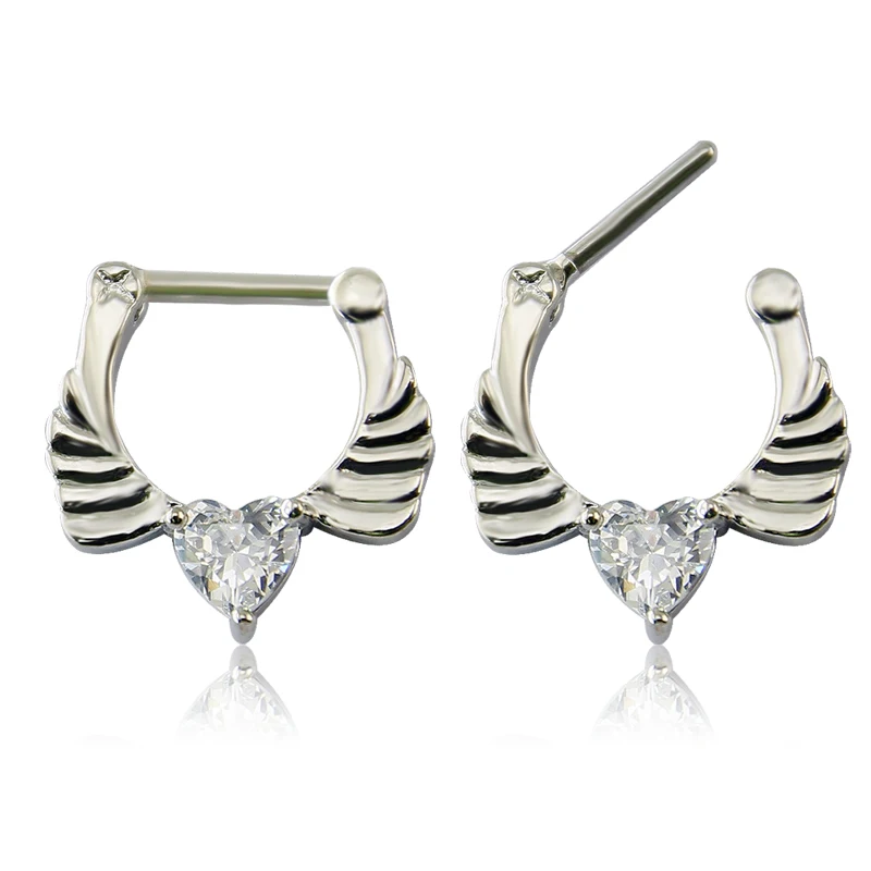 septum jewelry 316L Septum Clicker Hinged love heart zircon Nose Ring Septum faux nose rings Septum clicker nose piercings
septum jewelry 316L Septum Clicker Hinged love heart zircon Nose Ring Septum faux nose rings Septum clicker nose piercings