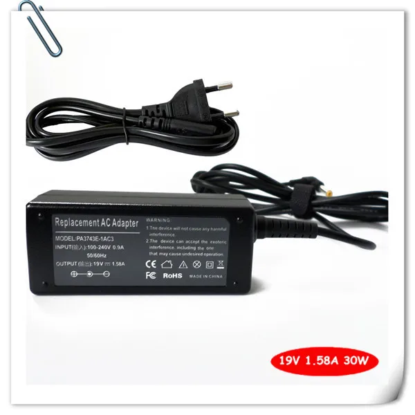 19V 1.58A 30W AC Adapter Laptop Battery Charger For Toshiba R33030 N17908 V85 Notebook Power Supply Cord
19V 1.58A 30W AC Adapter Laptop Battery Charger For Toshiba R33030 N17908 V85 Notebook Power Supply Cord