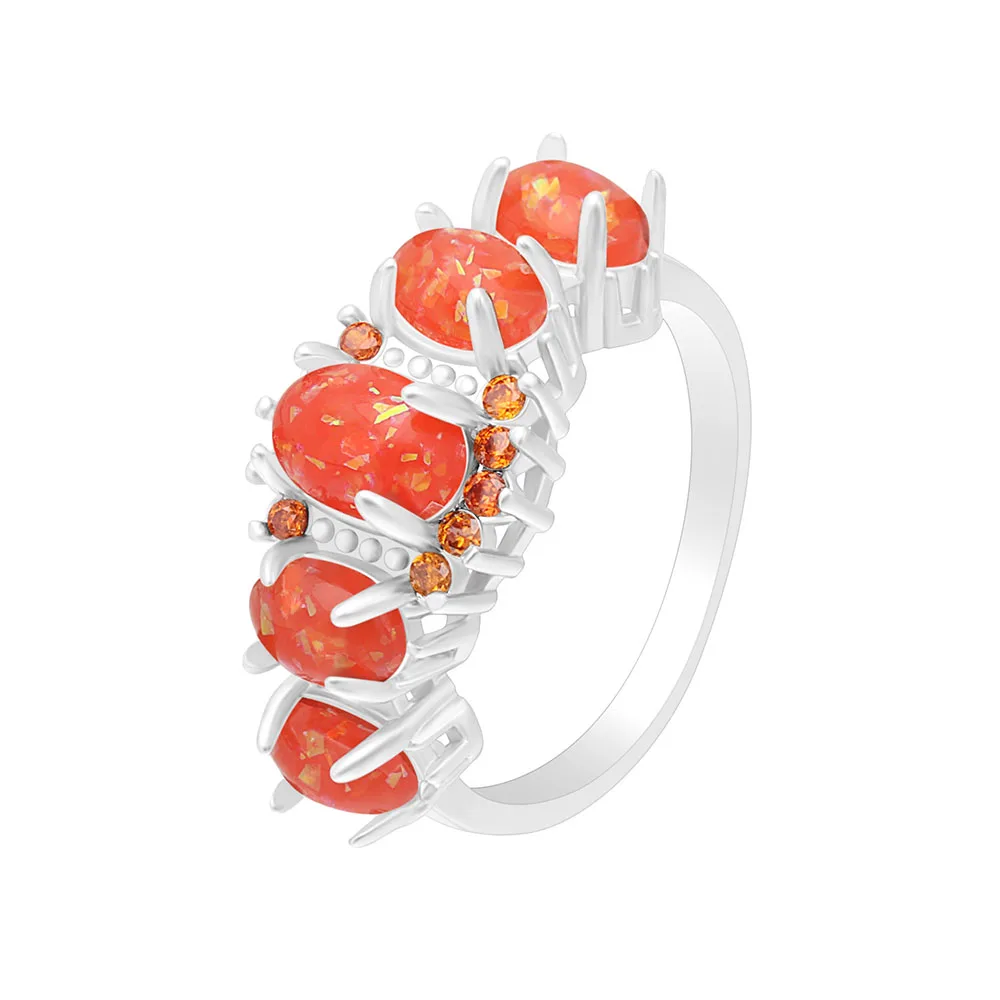 New Elegant Opal Finger Rings For Women X-Jue Sweet White Orange Oval Stone Silver Color Ring Romantic Fashion Jewelry For Party
New Elegant Opal Finger Rings For Women X-Jue Sweet White Orange Oval Stone Silver Color Ring Romantic Fashion Jewelry For Party