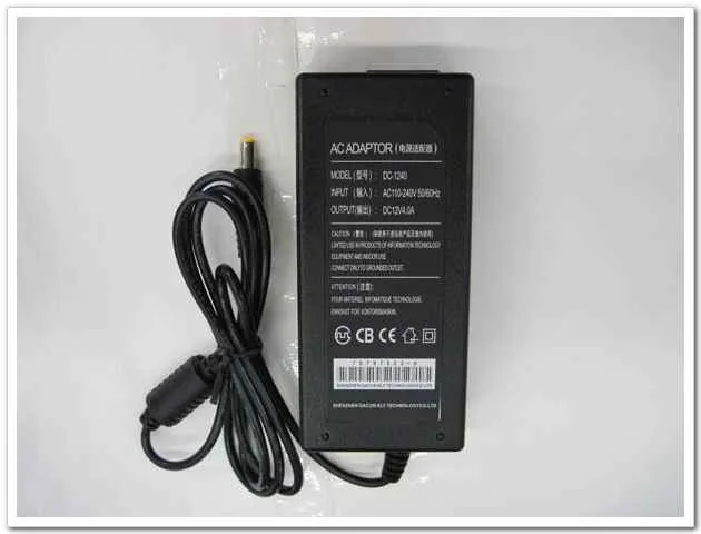 AC 100 240V to DC 12V 4A 48W адаптер питания с кабелем переменного тока вилка AU / US EU UK 5 5x2 1mm/5 5*2