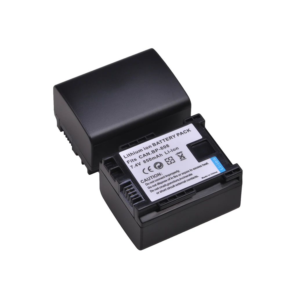 2Pcs 850mAh BP-808 LI-ION Battery for Canon BP808 FS200 FS21 FS22 FS100 FS10 FS11 HF200 HF20 HFS100 HFS10 Camera Batteries
2Pcs 850mAh BP-808 LI-ION Battery for Canon BP808 FS200 FS21 FS22 FS100 FS10 FS11 HF200 HF20 HFS100 HFS10 Camera Batteries