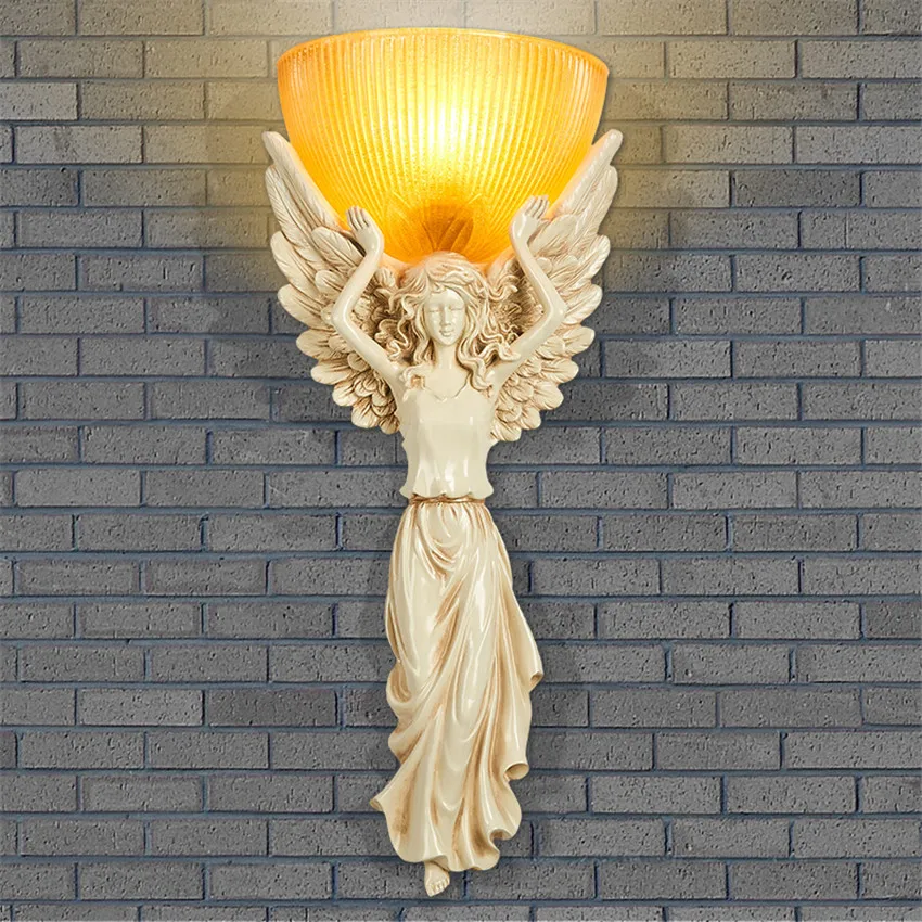 Retro Wall Light Living Room Bedroom Bedside Angel LED Wall Lamp Originality Restaurant Bar Resin Wall Lights Stair Light
Retro Wall Light Living Room Bedroom Bedside Angel LED Wall Lamp Originality Restaurant Bar Resin Wall Lights Stair Light