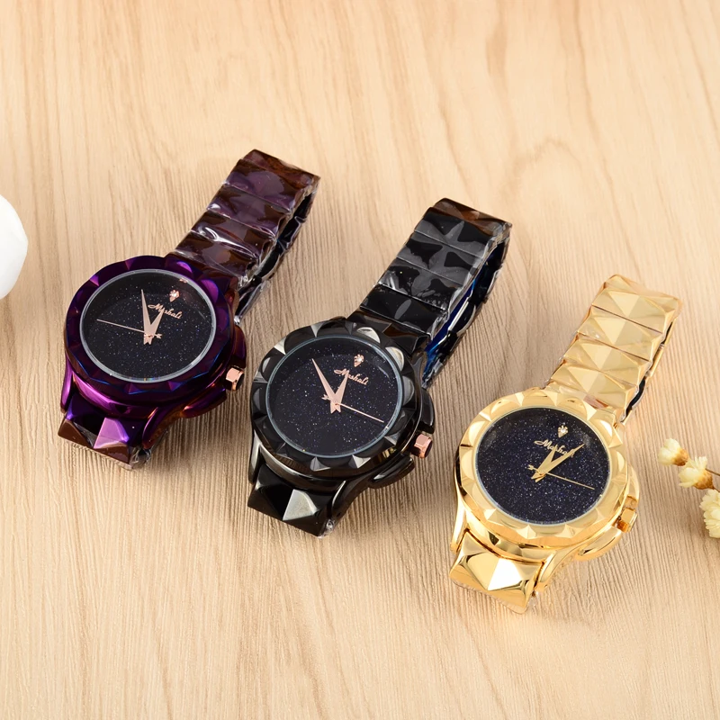 Fashion Girls Neutral Watches Heavy Metals Full Steel Watches Shining Night Sky Quartz Wrist watch Quartz Montre Femme Relojes
Fashion Girls Neutral Watches Heavy Metals Full Steel Watches Shining Night Sky Quartz Wrist watch Quartz Montre Femme Relojes