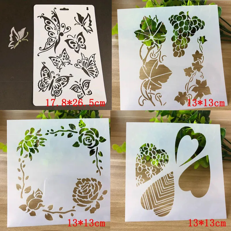 4pcs/set Stencil Reusable Rose Heart Template Scrapbooking Album Drawing Painting Mesh Stencils School Supplies
4pcs/set Stencil Reusable Rose Heart Template Scrapbooking Album Drawing Painting Mesh Stencils School Supplies