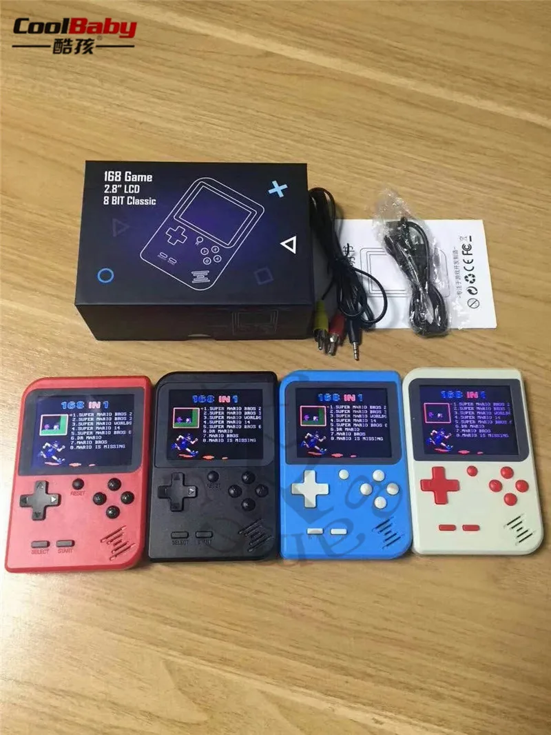 DHL 20pcs Mini Handheld Game Console gift 8Bit 2.8 Inch Color LCD Kids Color Game Player Built-in 168 games 800mah big battery
DHL 20pcs Mini Handheld Game Console gift 8Bit 2.8 Inch Color LCD Kids Color Game Player Built-in 168 games 800mah big battery