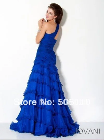 2Custom Wholesale Royal Blue One shoulder Mermaid Chiffon Sexy Beaded 9590 Prom Dresses Formal Party Cocktail Dress Gowns | Свадьбы и