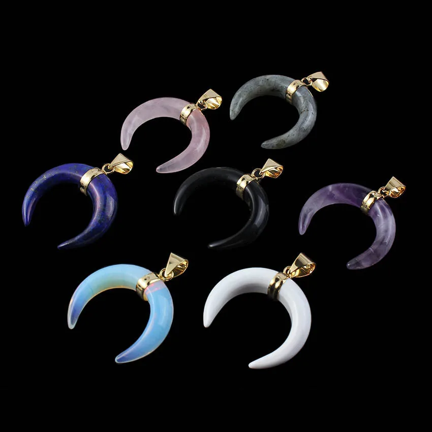 XSM Crescent Moon Horn Pendant Light Yellow Gold Color Natural Quartzs Stone Pendants for Necklaces Jewelry Making Gift 1 Pcs
XSM Crescent Moon Horn Pendant Light Yellow Gold Color Natural Quartzs Stone Pendants for Necklaces Jewelry Making Gift 1 Pcs
