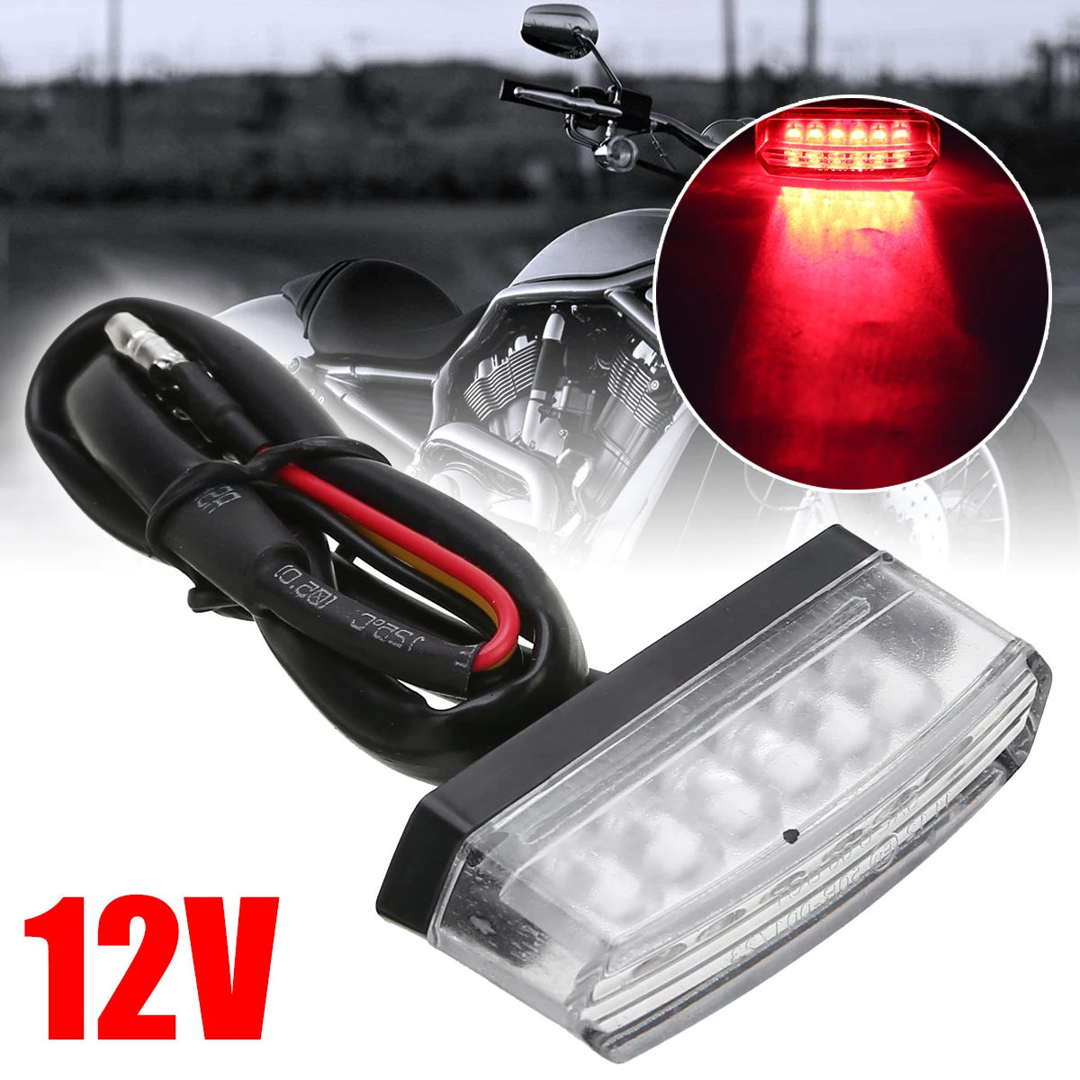 For ATV Quad Motorcycle Rear Number License Plate Tail Light 6LED 12V Red Lamp Clear Lens 3 Wrings Treyues
For ATV Quad Motorcycle Rear Number License Plate Tail Light 6LED 12V Red Lamp Clear Lens 3 Wrings Treyues