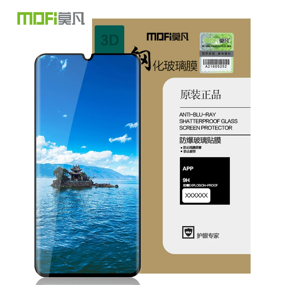 

HUAWEI P30 Pro Original MOFi 9H 3D Hot Bending Curved Full Cover Tempered Glass Screen Protector Film For Huawei P30 Pro