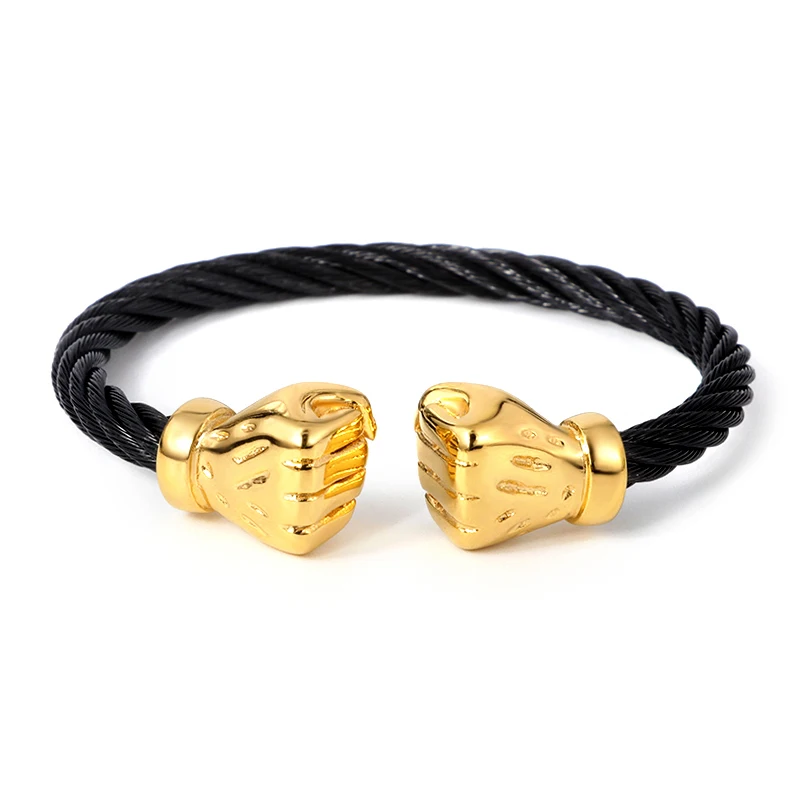 Vintage Cuff Fist Cable Wire Bangles Bracelets Fashion Jewelry Gift Accessories Men Cuff Punk Gold Color Charm Bracelets
Vintage Cuff Fist Cable Wire Bangles Bracelets Fashion Jewelry Gift Accessories Men Cuff Punk Gold Color Charm Bracelets
